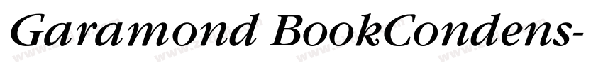 Garamond BookCondens字体转换